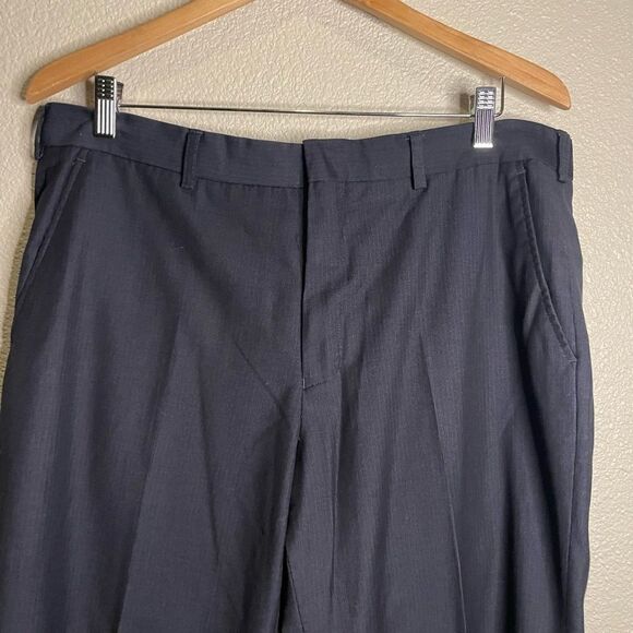 Van Heusen Studio Men Grey/Blue Light Stripped Slacks Size 36x30 - Picture 8 of 12